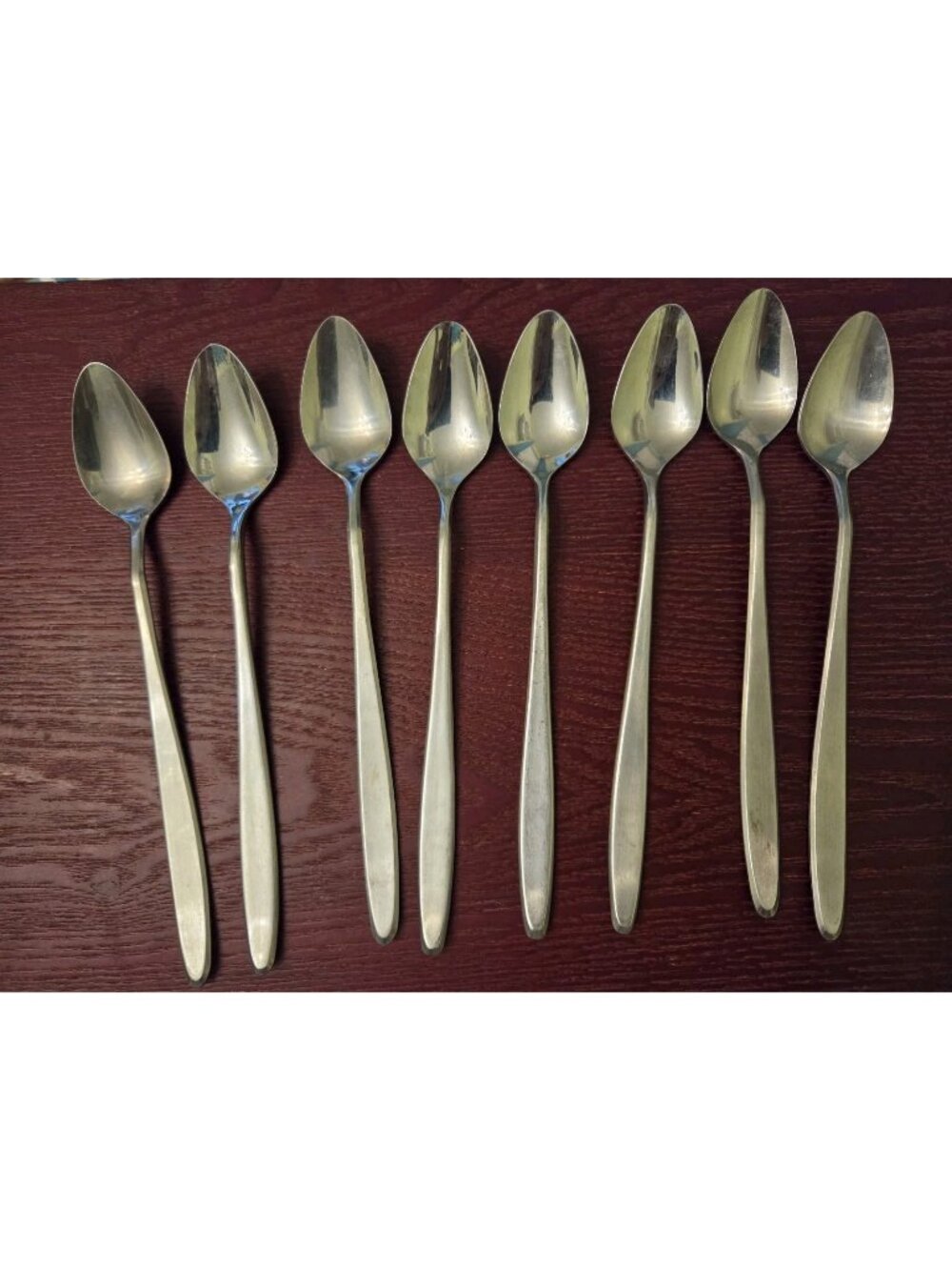 Easterling Rhineland Stainless Flatware Iced Tea Spoon Set 8